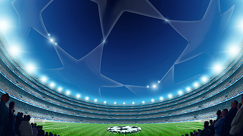 Úvodní foto představující stadion při zápasu Ligy mistrů UEFA
